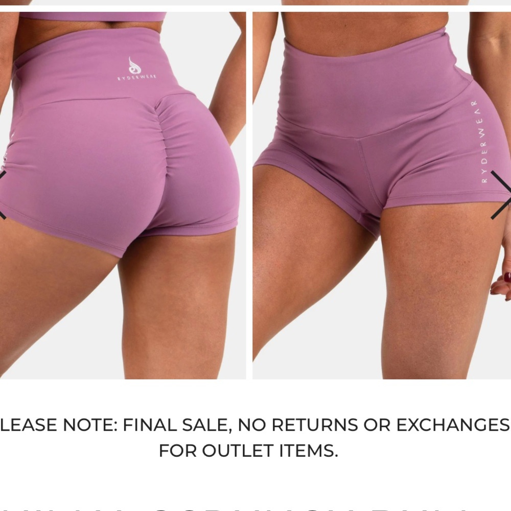 Ryderwear Purple Animal Scrunch Bum Shorts